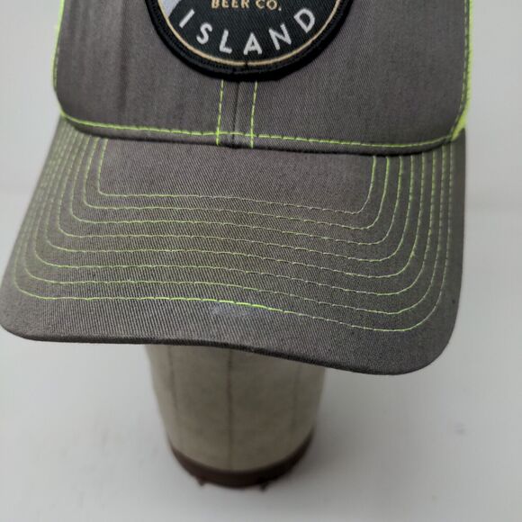 Goose Island Beer Co Mens Meshback Snapback Hat Gray Yellow Embroidered Logo - Picture 5 of 13
